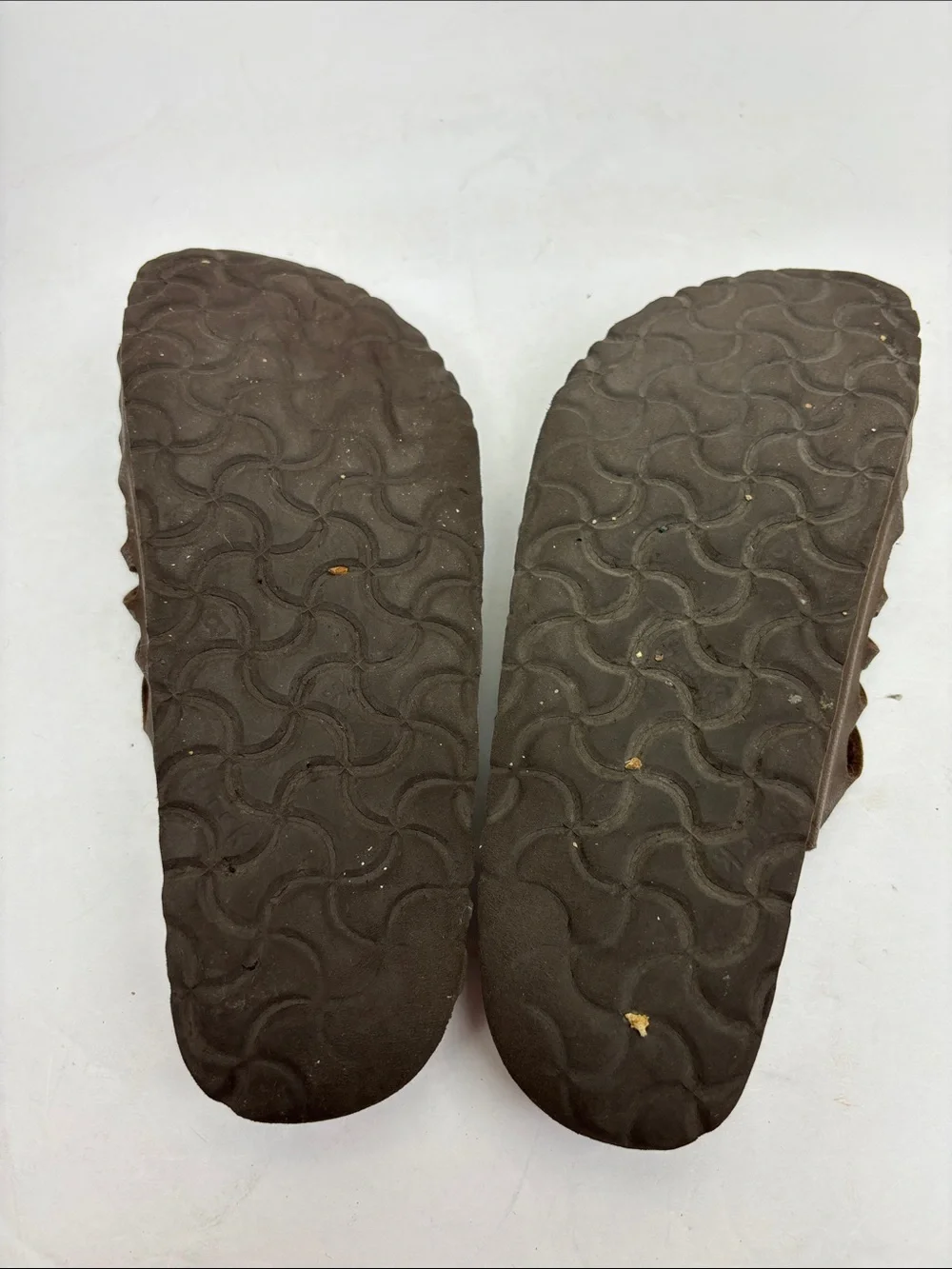 Birkenstock Women’s Brown Leather Double-Buckle Slide Sandals, SZ 6, box 23